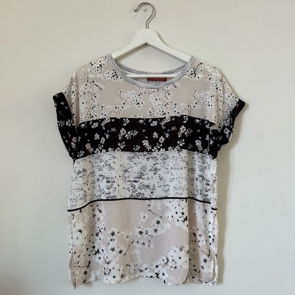Altuzarra Floral Top Rolled Up Short Sleeve - Picture 1 of 5